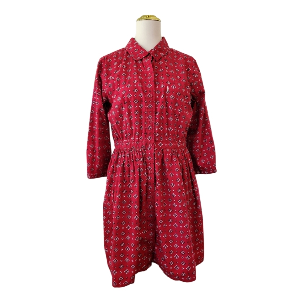 💕Levi’s Red Bandana Print southwestern cowgirl dress w pockets‎ sz L